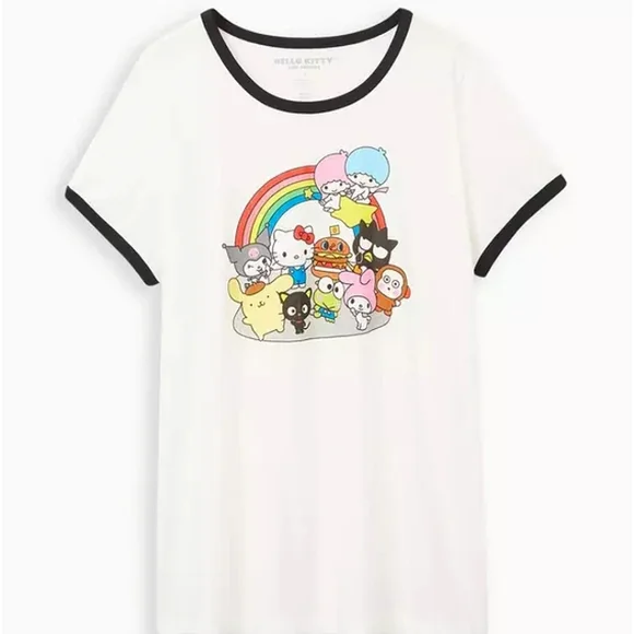 NWT Torrid Sanrio Hello Kitty & Friends Ringer Tee, sz 4 - Picture 7 of 7
